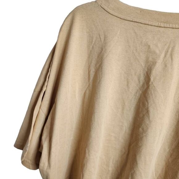 Human Nation Women's Tan Short Sleeve Graphic Crop Top Size Extra Large - Picture 5 of 7